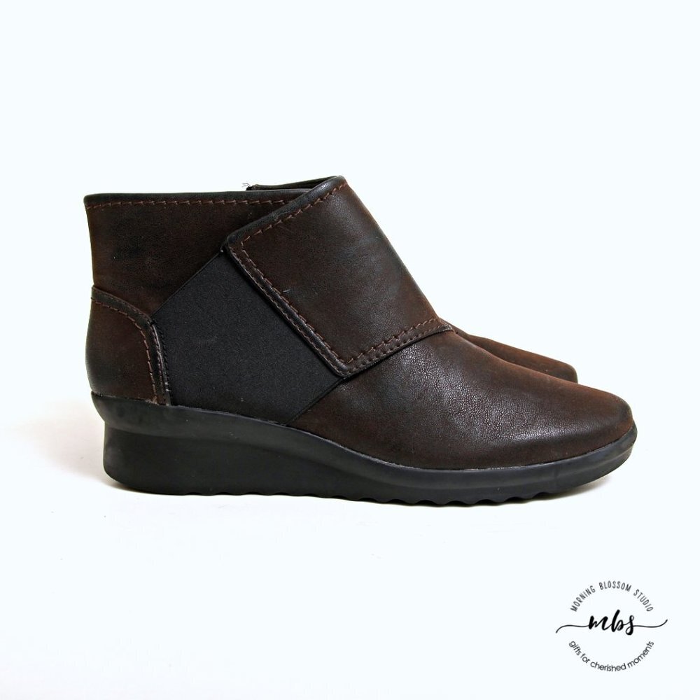 Cloudsteppers by Clarks Caddell Rush Wedge Booties
